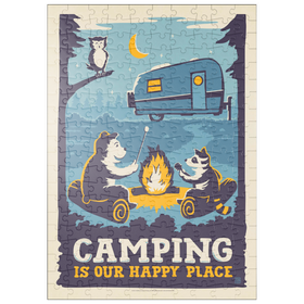 Darstellung des Puzzle Motivs Camping Is Our Happy Place! (Cartoon Critters) - Puzzleteile: 200