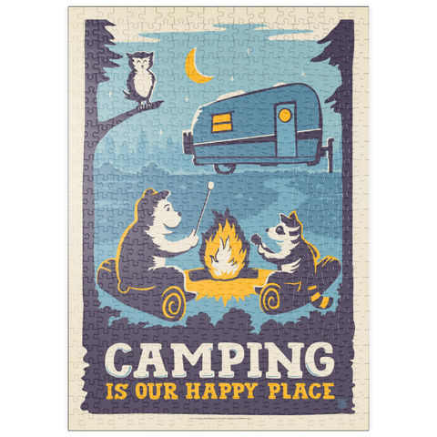 puzzleplate Camping Is Our Happy Place! (Cartoon Critters) 500 Puzzle