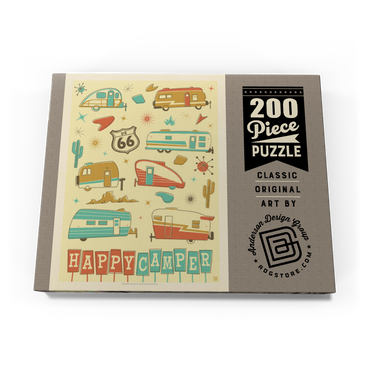Happy Camper (Trailer Pattern Print) 200 Puzzle Schachtel Ansicht3