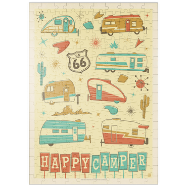 puzzleplate Happy Camper (Trailer Pattern Print) 200 Puzzle