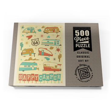 Happy Camper (Trailer Pattern Print) 500 Puzzle Schachtel Ansicht3