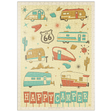 puzzleplate Happy Camper (Trailer Pattern Print) 500 Puzzle