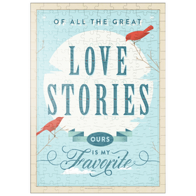 Darstellung des Puzzle Motivs Meine liebste Liebesgeschichte, Vintage Poster - Puzzleteile: 200