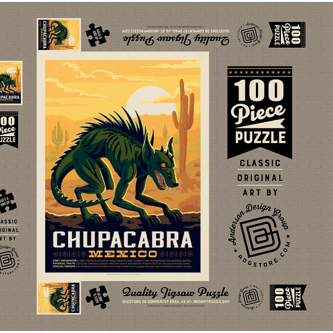 Mythical Creatures: Chupacabra 100 Puzzle Schachtel 3D Modell