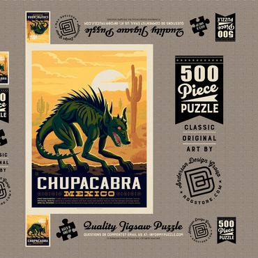 Mythical Creatures: Chupacabra 500 Puzzle Schachtel 3D Modell