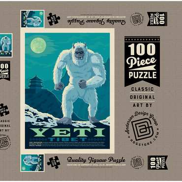 Mythical Creatures: Yeti 100 Puzzle Schachtel 3D Modell