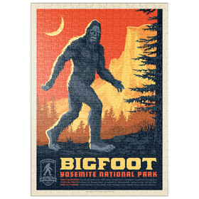 Darstellung des Puzzle Motivs Legenden der Nationalparks: Bigfoot im Yosemite - Puzzleteile: 500