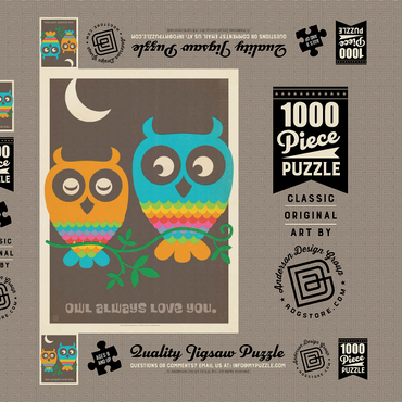 Mod Rainbow Owls 1000 Puzzle Schachtel 3D Modell