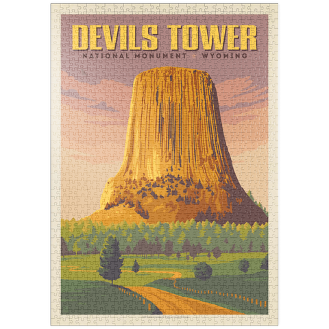 puzzleplate Devils Tower, WY: Dusk 1000 Puzzle