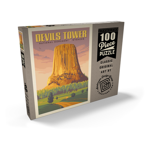 Devils Tower, WY: Dusk 100 Puzzle Schachtel Ansicht2