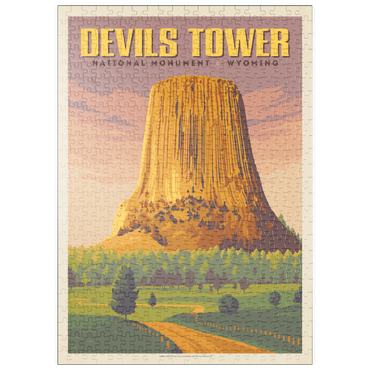 puzzleplate Devils Tower, WY: Dusk 500 Puzzle