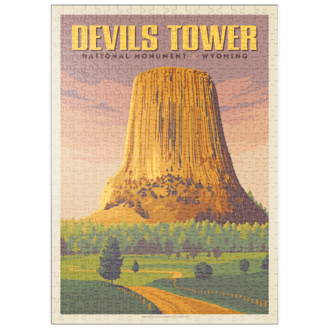puzzleplate Devils Tower, WY: Dusk 500 Puzzle