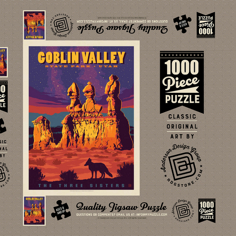Goblin Valley State Park, Utah 1000 Puzzle Schachtel 3D Modell
