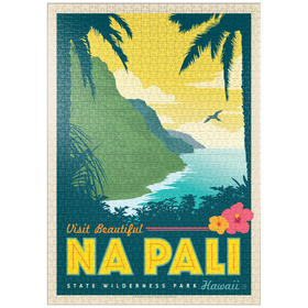 Darstellung des Puzzle-Motivs Hawaii: Na Pali State Wilderness Park – Puzzleteile: 1000