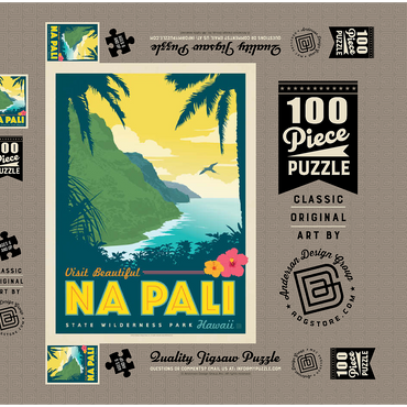 Hawaii: Na Pali State Wilderness Park 100 Puzzle Schachtel 3D Modell