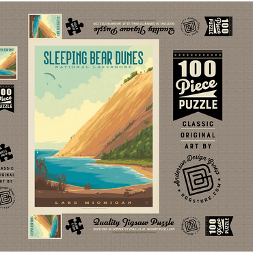 Sleeping Bear Dunes National Lakeshore 100 Puzzle Schachtel 3D Modell