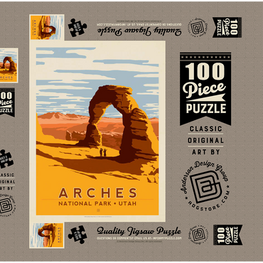 Arches National Park: Delicate Arch 100 Puzzle Schachtel 3D Modell