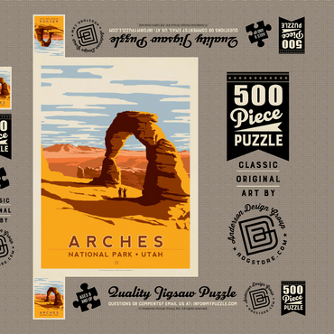 Arches National Park: Delicate Arch 500 Puzzle Schachtel 3D Modell