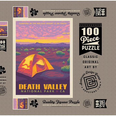 Death Valley National Park: Camping 100 Puzzle Schachtel 3D Modell