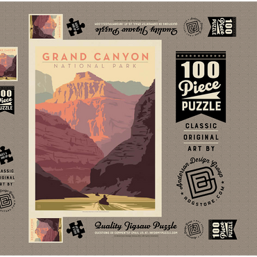 Grand Canyon National Park: Kayak 100 Puzzle Schachtel 3D Modell