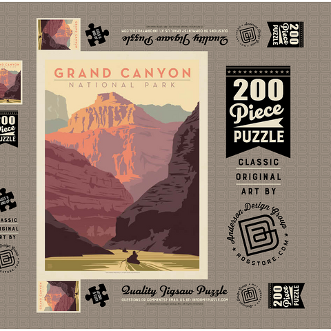 Grand Canyon National Park: Kayak 200 Puzzle Schachtel 3D Modell