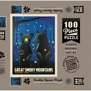 Great Smoky Mountains National Park: Firefly Cubs 100 Puzzle Schachtel 3D Modell