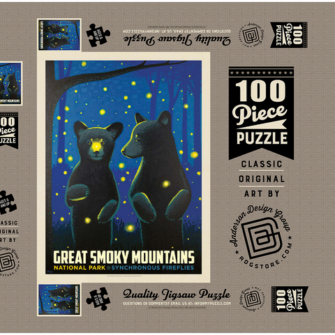 Great Smoky Mountains National Park: Firefly Cubs 100 Puzzle Schachtel 3D Modell