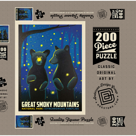 Great Smoky Mountains National Park: Firefly Cubs 200 Puzzle Schachtel 3D Modell