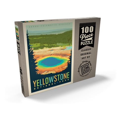 Yellowstone National Park: Grand Prismatic Springs 100 Puzzle Schachtel Ansicht2
