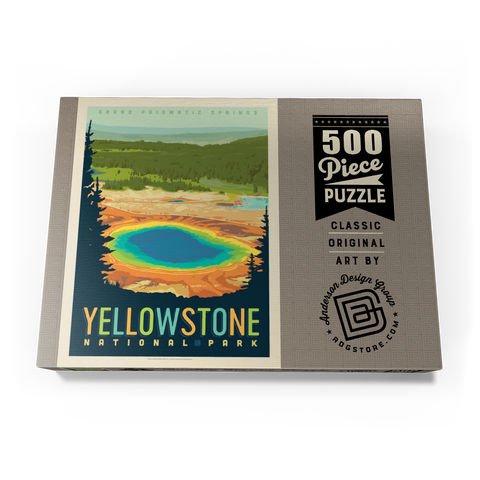Yellowstone National Park: Grand Prismatic Springs 500 Puzzle Schachtel Ansicht3