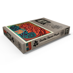 Alternative Darstellung des Puzzle-Motivs Nashville Hot Chicken (Groovy Blue), Vintage Poster – Puzzleteile: 1000