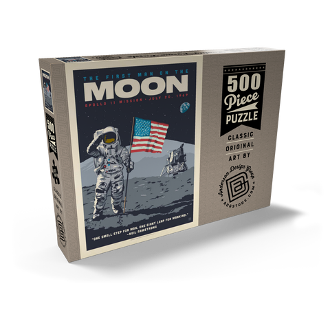 NASA 1969: First Man On The Moon 500 Puzzle Schachtel Ansicht2