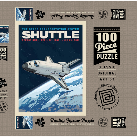 NASA 1981: Space Shuttle 100 Puzzle Schachtel 3D Modell