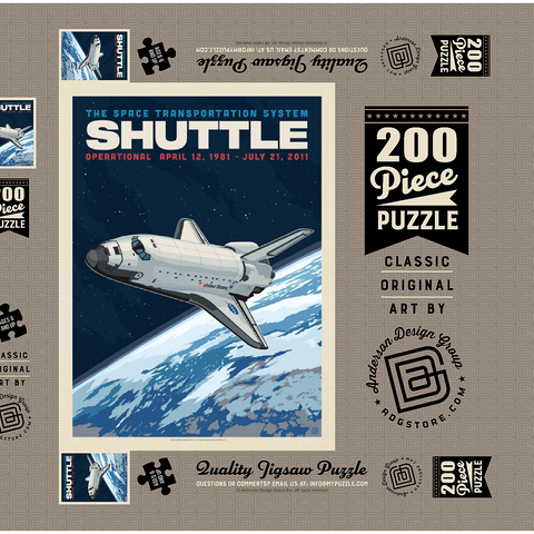 NASA 1981: Space Shuttle 200 Puzzle Schachtel 3D Modell