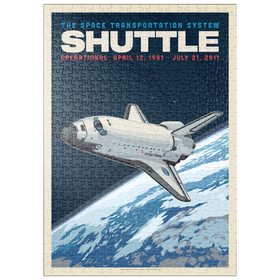 Darstellung des Puzzle Motivs NASA 1981: Space Shuttle, Vintage Poster - Puzzleteile: 500