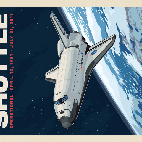 NASA 1981: Space Shuttle 500 Puzzle 3D Modell