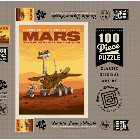 NASA 2003: Mars Opportunity Rover 100 Puzzle Schachtel 3D Modell