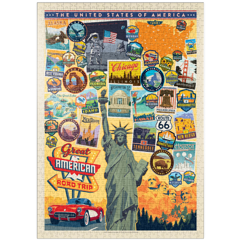 puzzleplate American Travel: USA Collage 1000 Puzzle