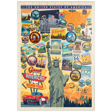 puzzleplate American Travel: USA Collage 100 Puzzle