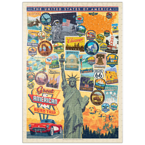 puzzleplate American Travel: USA Collage 500 Puzzle