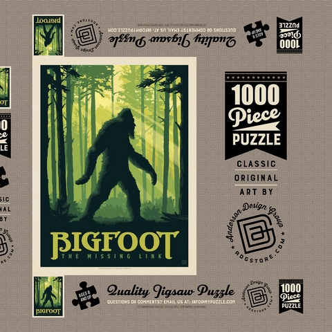 Bigfoot: The Missing Link 1000 Puzzle Schachtel 3D Modell