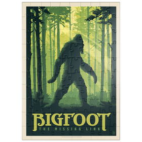 Darstellung des Puzzle Motivs Bigfoot: The Missing Link, Vintage Poster - Puzzleteile: 100