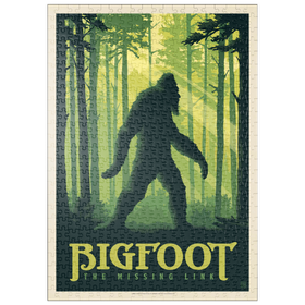 Darstellung des Puzzle-Motivs Bigfoot: The Missing Link, Vintage Poster – Puzzleteile: 500