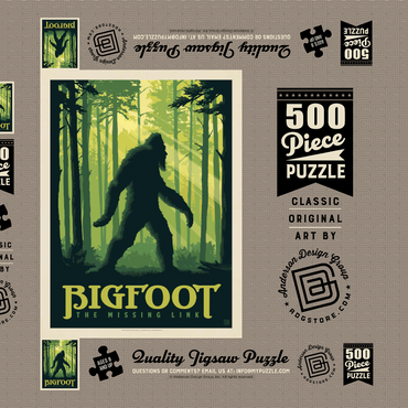 Bigfoot: The Missing Link 500 Puzzle Schachtel 3D Modell