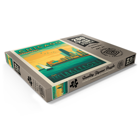 Darstellung des Puzzle Motivs Chicago: Lakefront, Vintage Poster - Puzzleteile: 200