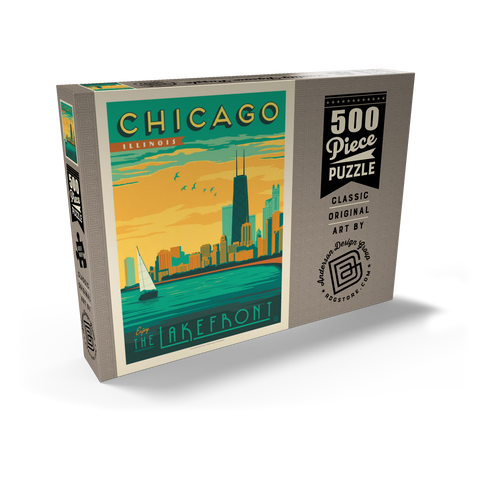 Chicago: Lakefront 500 Puzzle Schachtel Ansicht2