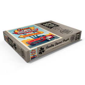 Darstellung des Puzzle Motivs Great American Road Trip, Vintage Poster - Puzzleteile: 500