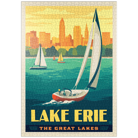 puzzleplate Great Lakes: Lake Erie 1000 Puzzle