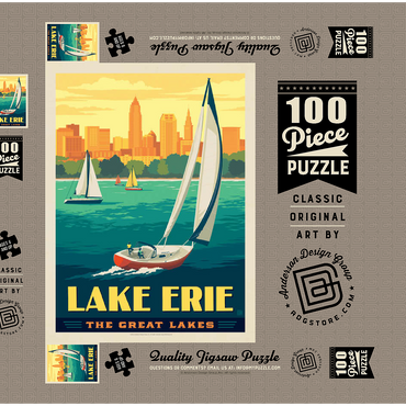 Great Lakes: Lake Erie 100 Puzzle Schachtel 3D Modell