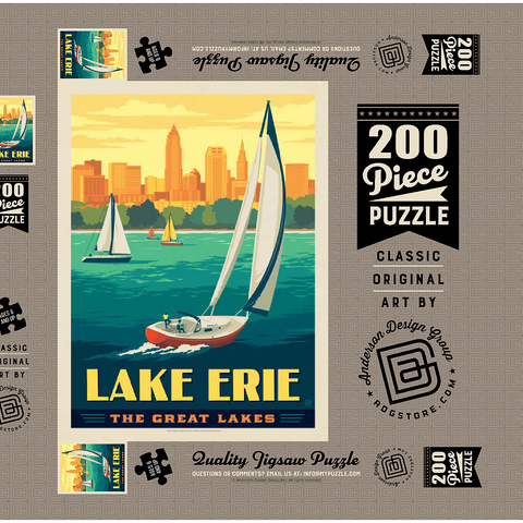 Great Lakes: Lake Erie 200 Puzzle Schachtel 3D Modell